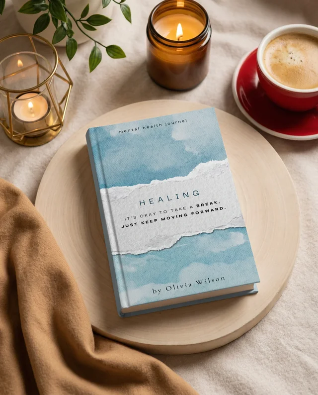 Cozy Book Mockup with Warm Tones and Elegance