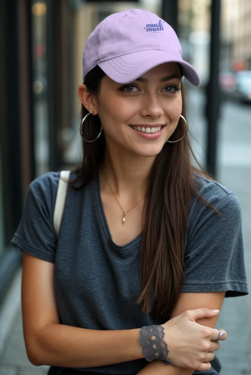 Stylish Mockup of a Woman in a Baseball Cap