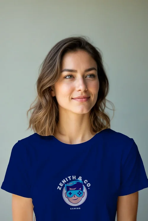 Mockup of a Casual T-Shirt: Serene Portrait Style