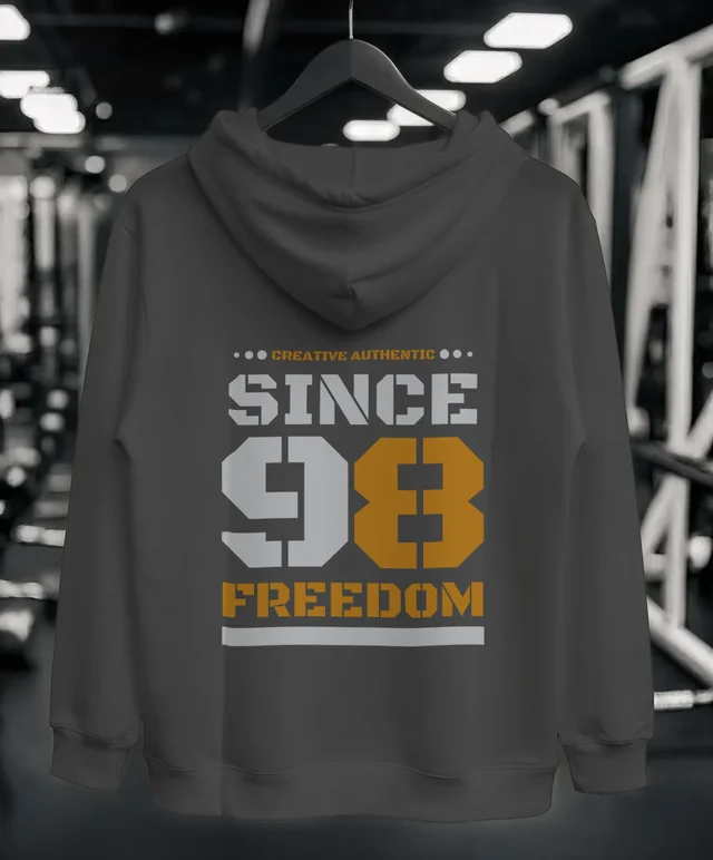 Stylish Mockup of a White Hoodie in a Gym Setting