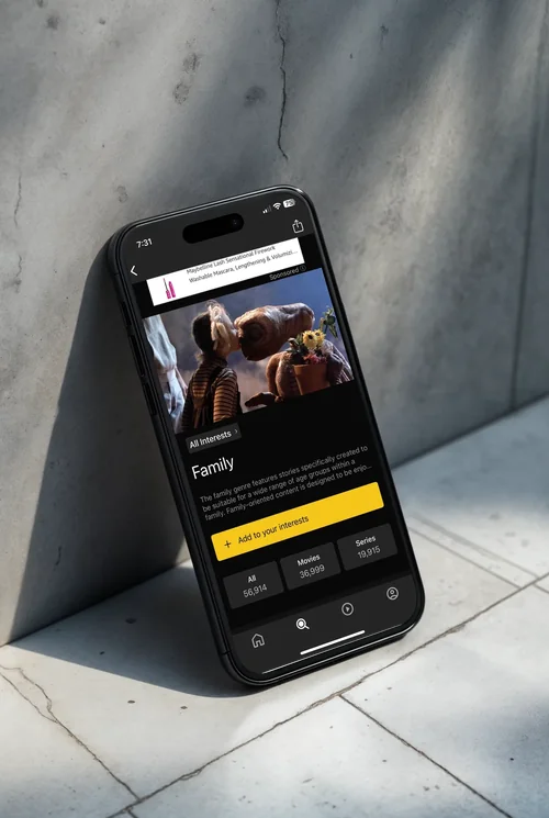 Modern Black iPhone 16 Pro Max Mockup on Concrete Surface