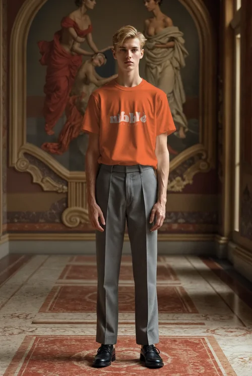 Elegant T-Shirt Mockup in Luxurious Italian Setting