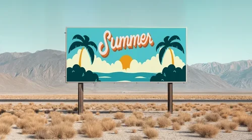 Stunning Billboard Mockup in Desert Landscape