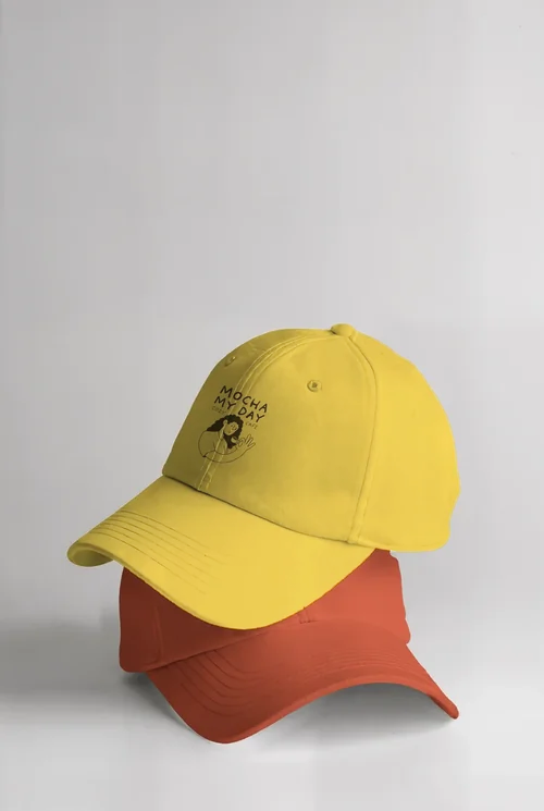 Elegant Mockup of Stacked White Hats for Showcase