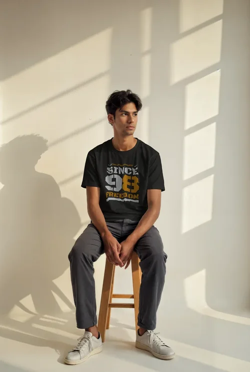 Warm Minimalist Mockup with Soft Background Colors for T-Shirt