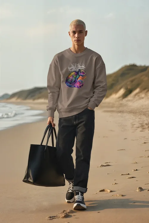 Stylish Sweatshirt Mockup for Beach Vibes