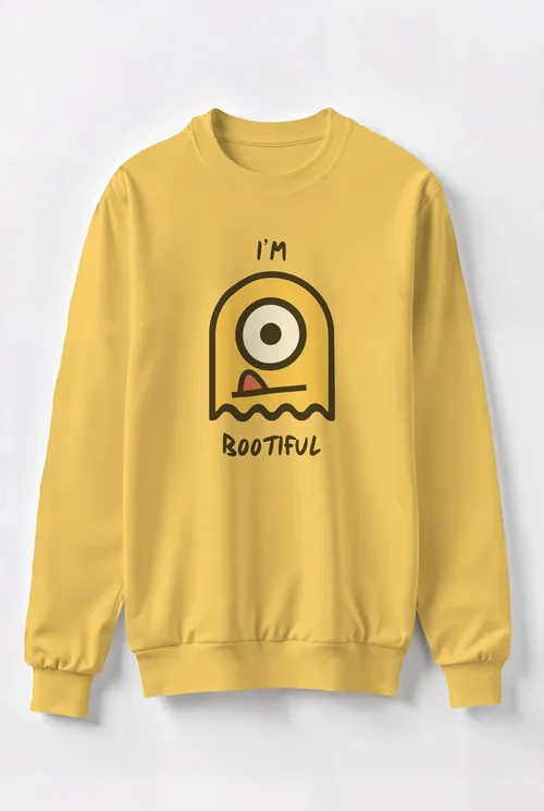 Mockup of a Classic White Sweatshirt for Your Designs