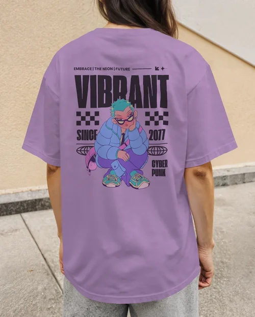 Stylish Mockup of Oversized T-Shirt for Streetwear