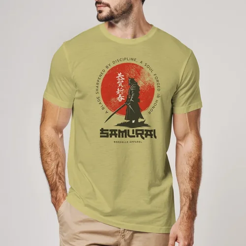 Mockup of T-Shirt with Soft Background and Neutral Colors