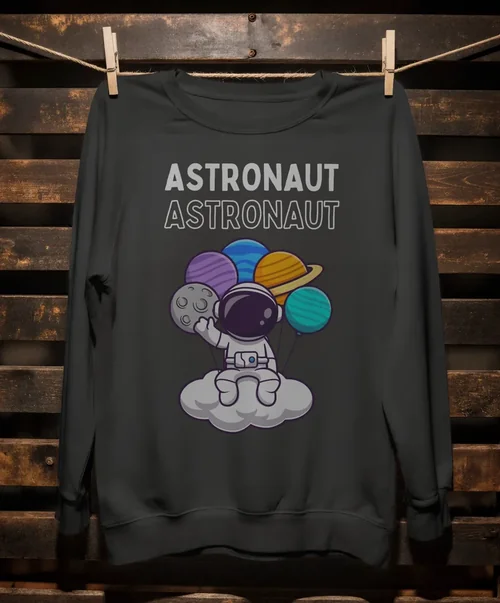 Light-Colored Sweatshirt Mockup on Clothesline