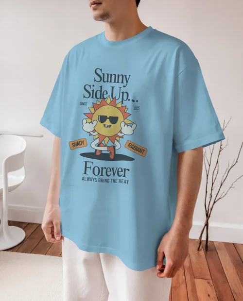 Stylish T-Shirt Mockup in Modern Interior Space