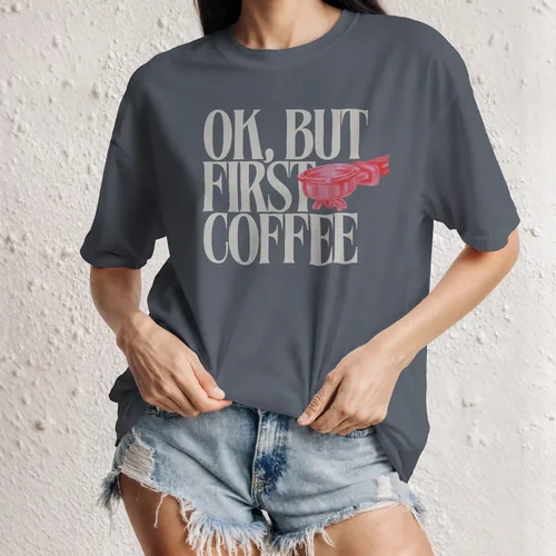 Mockup of a Young Woman in a T-Shirt