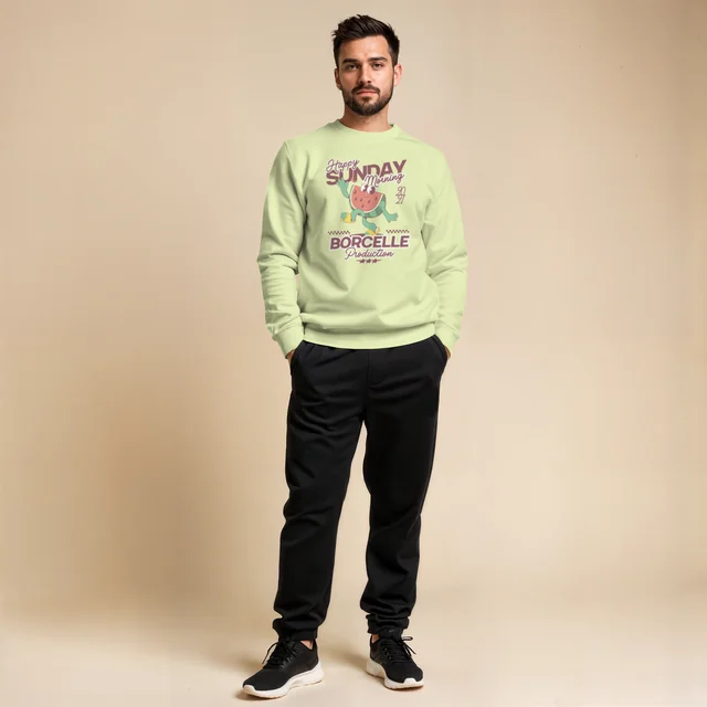 Stylish Mockup of a Young Man in a Sweatshirt