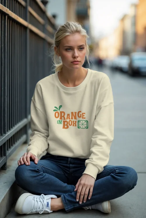 Stylish Sweatshirt Mockup: Urban Casual Look for Young Adults
