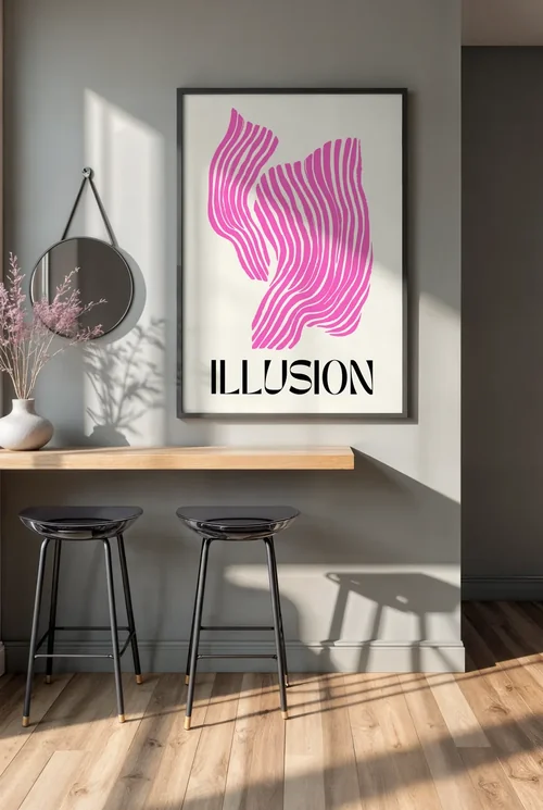 Serene Mockup Poster with Soft Background and Colors