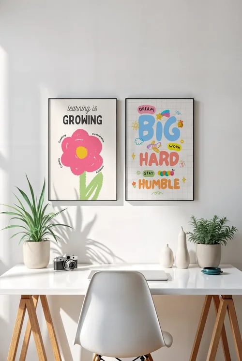 Serene Mockup Poster with Soft Background and Colors