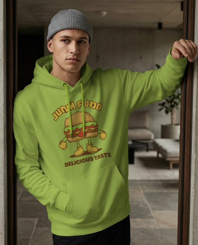 Stylish Mockup of a Casual Hoodie in Modern Interior