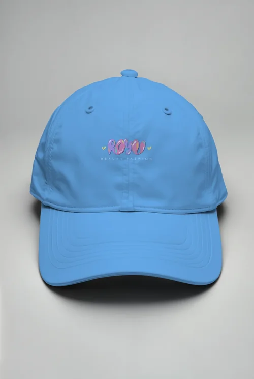 Mockup of a Minimalist White Baseball Cap Design