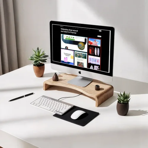 Modern iMac Mockup for Minimalist Workspace Design