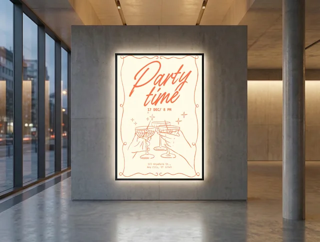 Modern Art Gallery Mockup with Billboard Concept