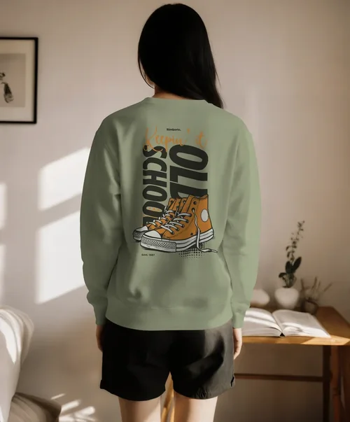 Cozy Sweatshirt Mockup in a Serene Indoor Space