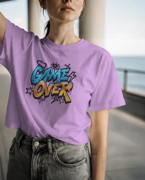 Stylish Mockup of a Young Woman in a T-Shirt