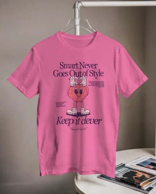 Minimalist T-Shirt Mockup on Hanger with Magazines