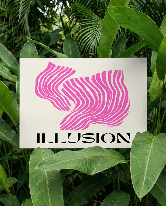 Lush Tropical Rainforest Mockup with Blank Poster