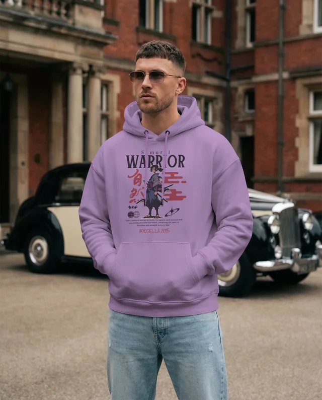 Stylish Hoodie Mockup of Young Man Outdoors