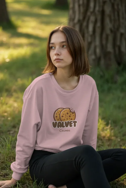 Casual Mockup of a Thoughtful Young Woman in Sweatshirt