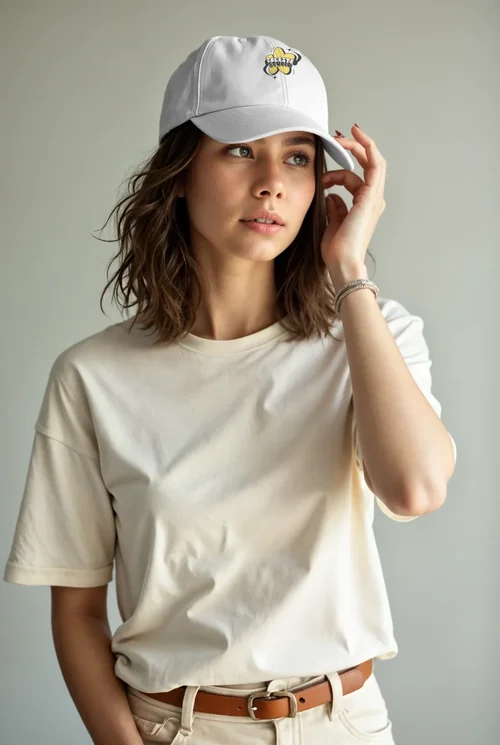 Stylish Mockup of a Woman in a Baseball Cap