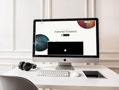 Minimalist iMac Mockup for Modern Workspace Design