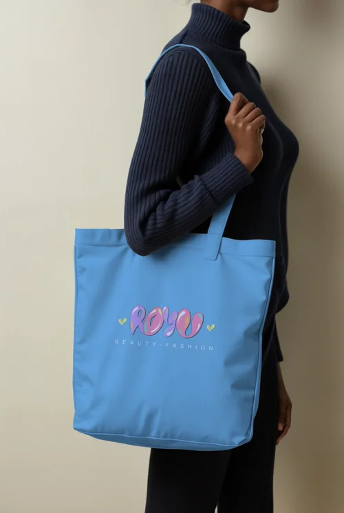 Mockup of a Stylish Cotton Tote Bag in Minimalist Design