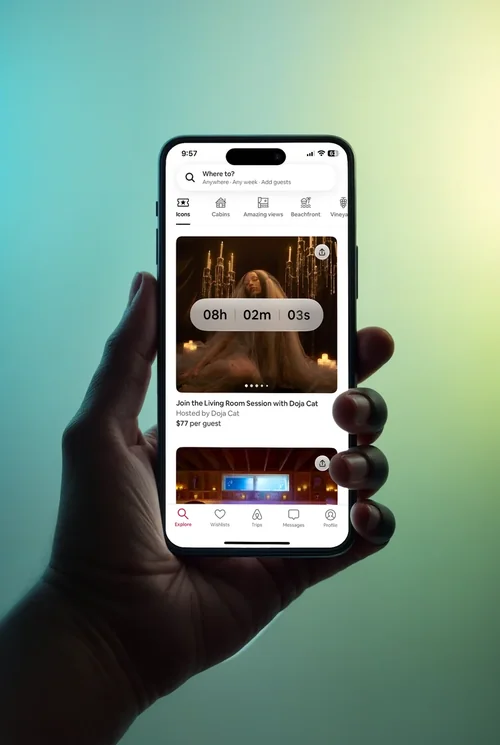 Realistic iPhone Mockup: Close-Up of Black iPhone 16 Pro Max