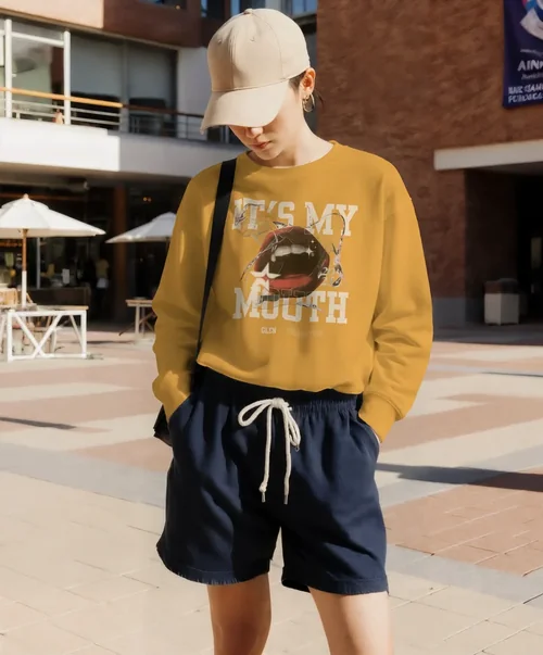 Stylish Mockup of a Casual Sweatshirt in Urban Setting