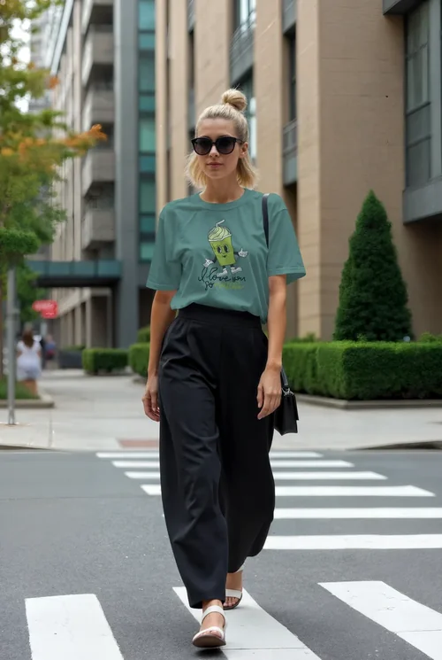 Mockup of Stylish T-Shirt Against Urban Background Colors