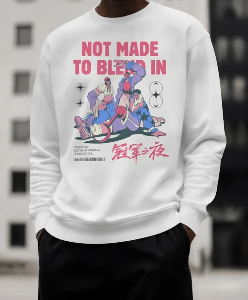 Stylish Mockup of a Relaxed Fit Sweatshirt