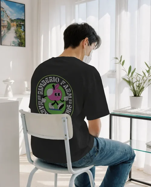 Stylish T-Shirt Mockup in a Bright Room Setting