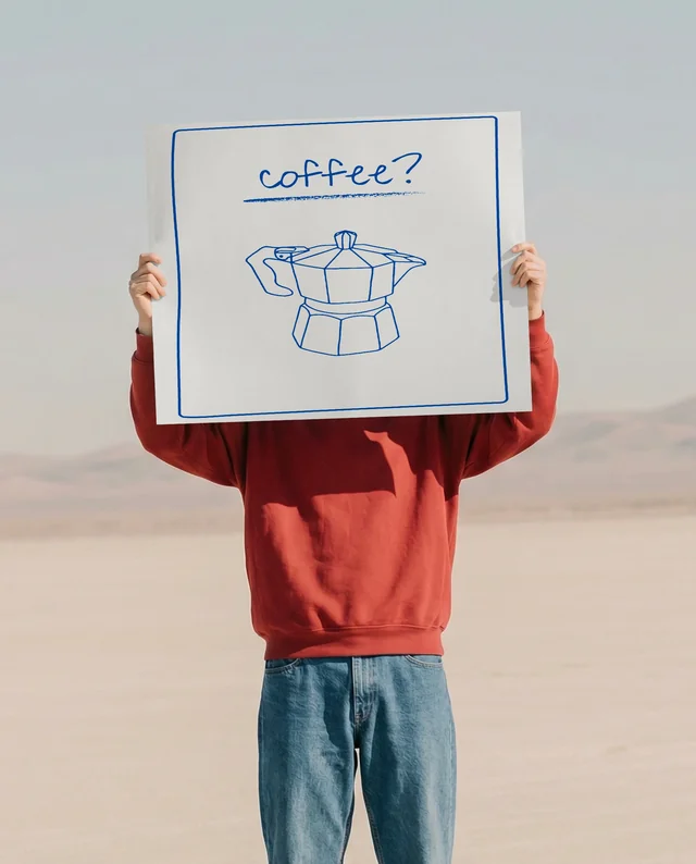 Desert Mockup Featuring a Blank Poster