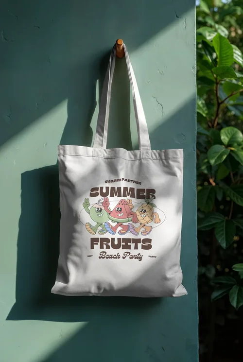 Minimalist Tote Bag Mockup on a Natural Background
