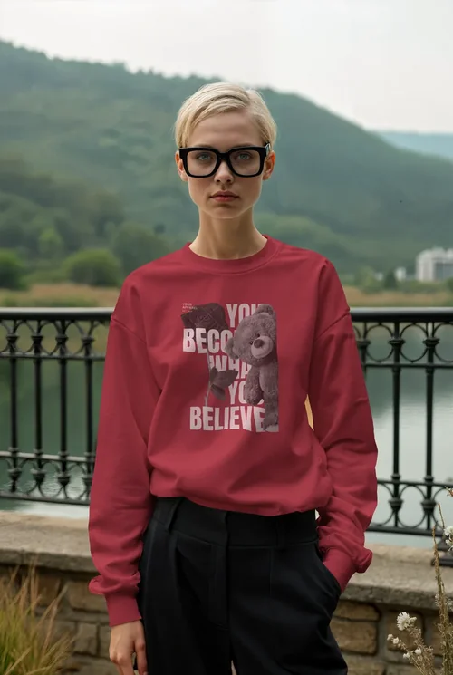 Stylish Mockup of a Casual Sweatshirt in Nature