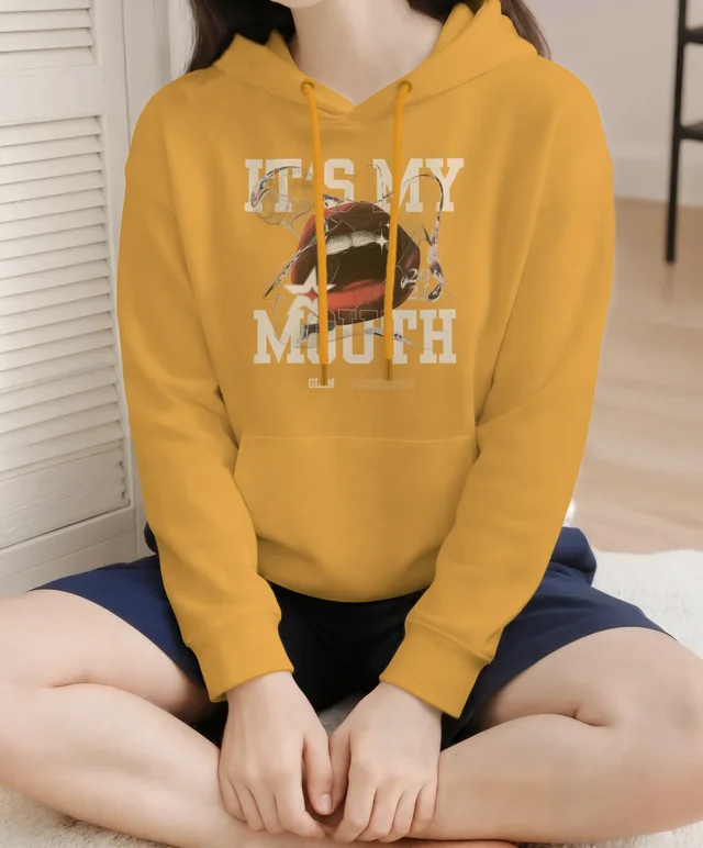 Cozy Hoodie Mockup of a Young Woman in a Relaxed Setting