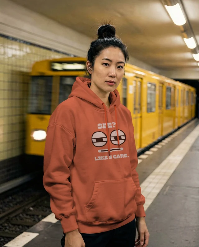Urban Hoodie Mockup of Confident Young Woman
