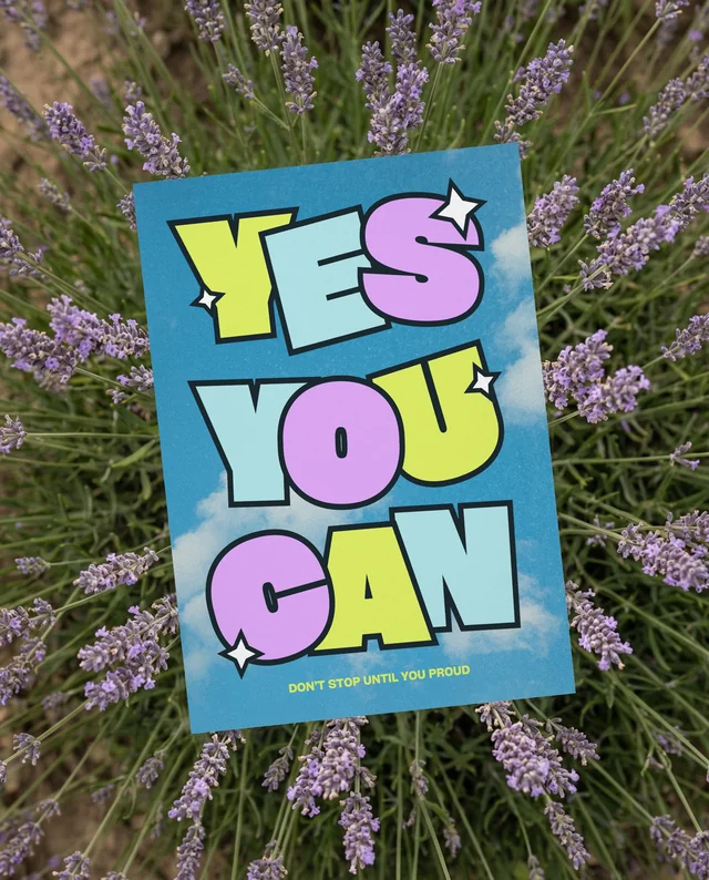 Elegant Mockup of a Poster Surrounded by Lavender Flowers