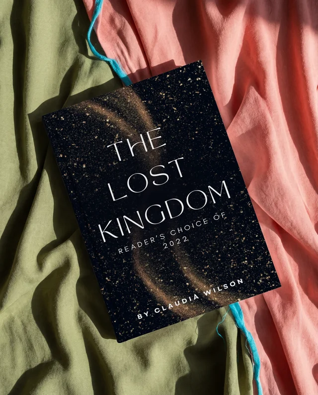 Elegant Mockup of a Blank Book on Textured Fabric