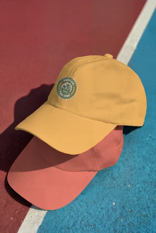Stylish Hat Mockup on Vibrant Sports Court Scene