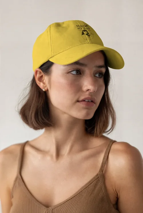 Stylish Mockup of a Woman Wearing a Baseball Hat