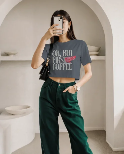 Stylish T-Shirt Mockup in Modern Interior Setting
