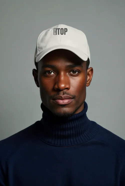 Mockup of a Man in a White Baseball Cap | Stylish Hat