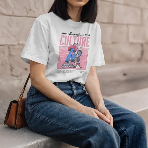 Chic T-Shirt Mockup in Urban Setting for Fashion Lovers